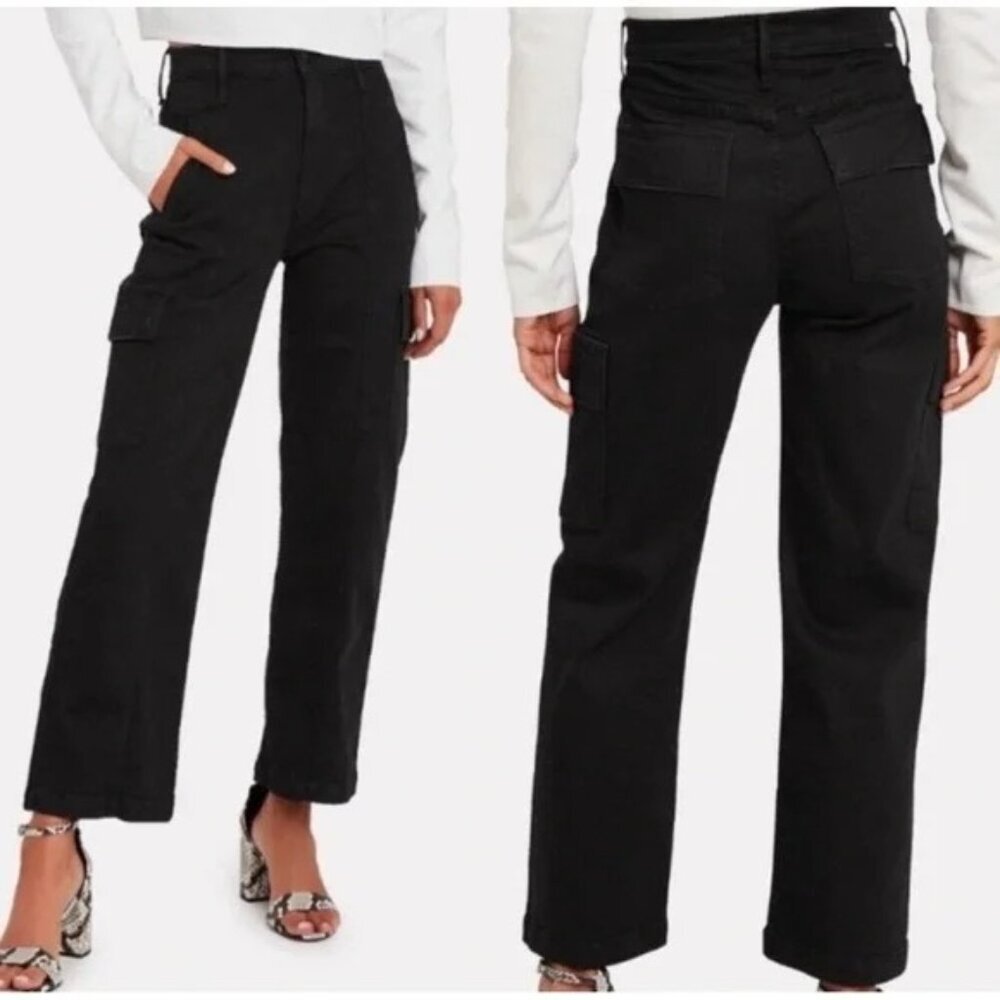 MOTHER The Rambler High Rise Cargo Ankle Jeans in Not Guilty Size 25